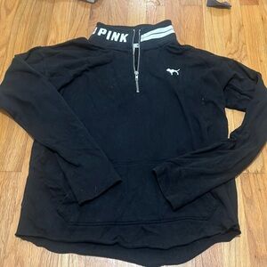 VS pink quarter zip sweatshirt
